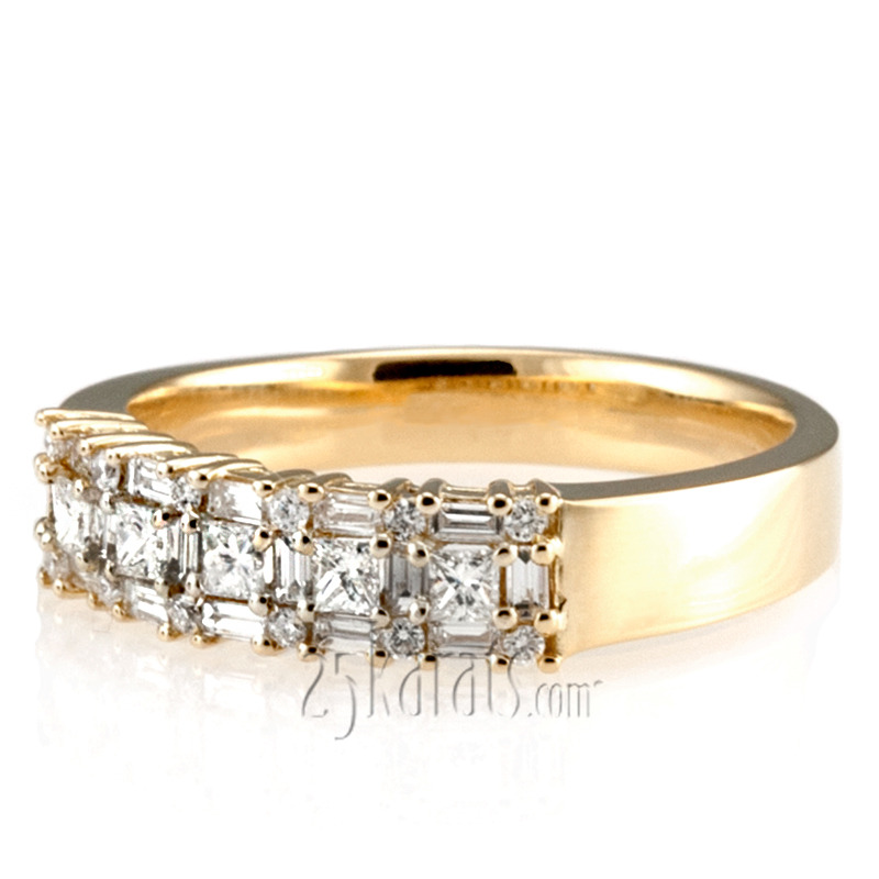 14K white gold Multi-Shape Prong Set Fancy Women Anniversary Ring (1 1/4 ct. tw.) - alternate view 4