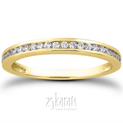 14K white gold Fine Channel Set Round Diamond Ring (1/4 ct. tw.) - alternate view 9