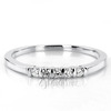 0.15 ct. Bar Set Round Cut Diamond Woman Ring