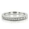 Milgrain Edge Bead Set Woman's Diamond Bridal Ring (0.12 ct.tw)