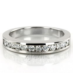 Classic  Round Cut Channel Set Diamond Wedding Band (0.36ct. tw.)