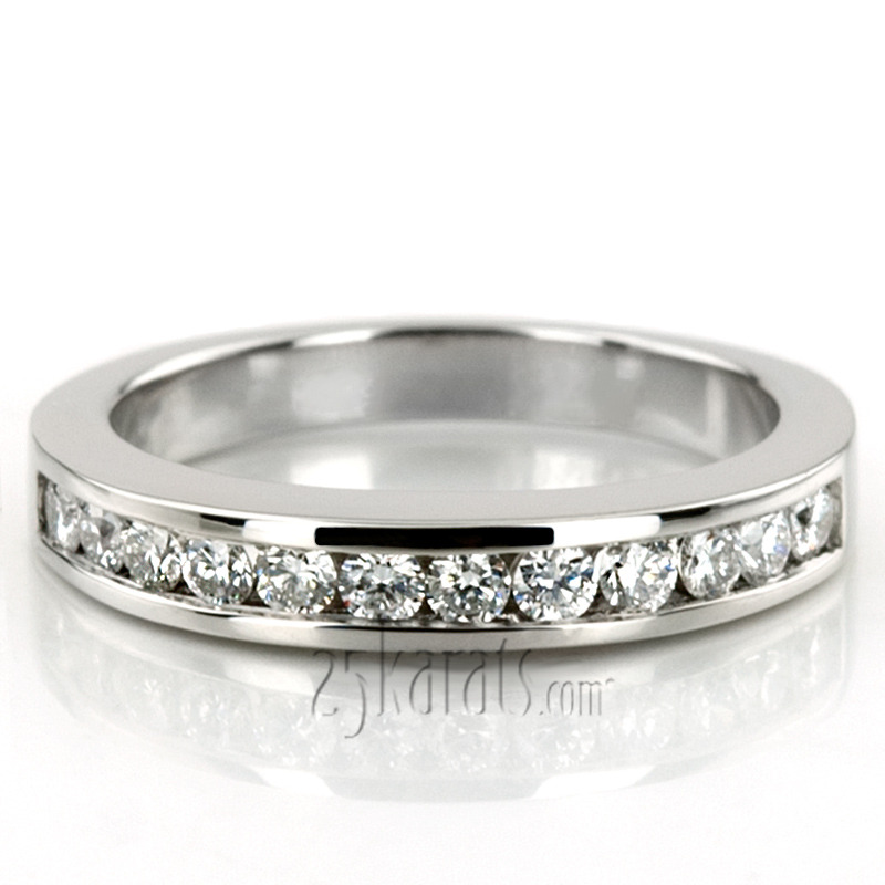 14K white gold Timeless Channel Set Diamond Wedding Ring (3/8 ct. tw.) - alternate view 5