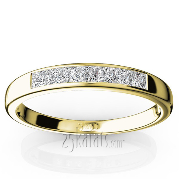14K white gold Newly Designed 7 Stone Princess Cut Diamond Anniversary Band (1/5 ct. tw.) - alternate view 8