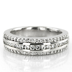 Triple Row Diamond Wedding Ring (0.57 ct.tw)
