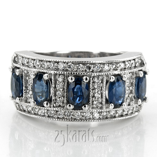 Oval Sapphire and Diamond Ring (0.38 ct. t.w.)