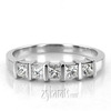 5 Stone Contemporary Bar Set Princess Cut Women Diamond  Ring (1/4 ct. tw.)