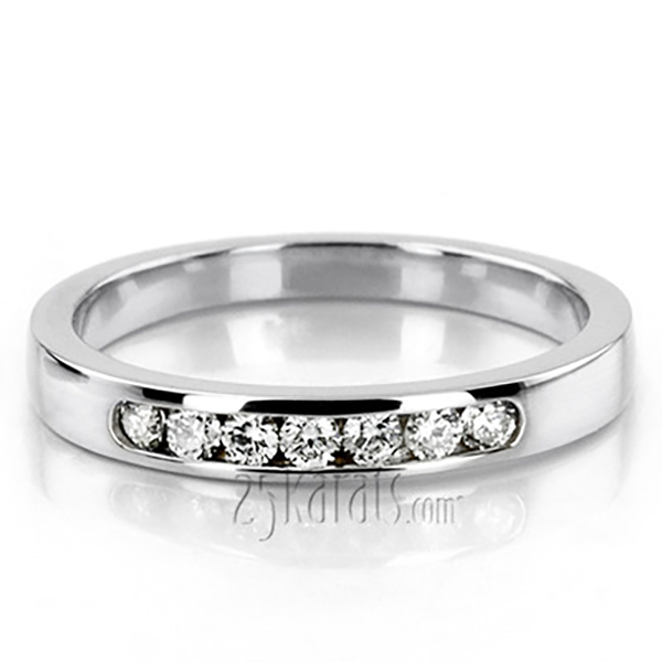 Seven Stone Channel Set Diamond Anniversary Ring (1/4 ct. tw.)