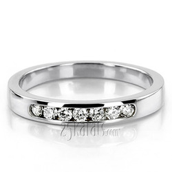 Seven Stone Round Cut Channel Set Diamond Anniversary Ring (1/4 ct. t.w.)