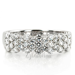 Floating Diamond Brilliant Round Anniversary Band (0.99 ct.tw.)