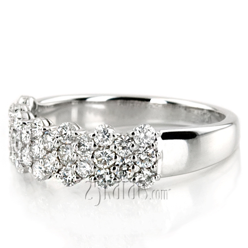 14K white gold Fancy Diamond Wedding and Anniversary Ring (1 1/6 ct. tw.) - alternate view 7