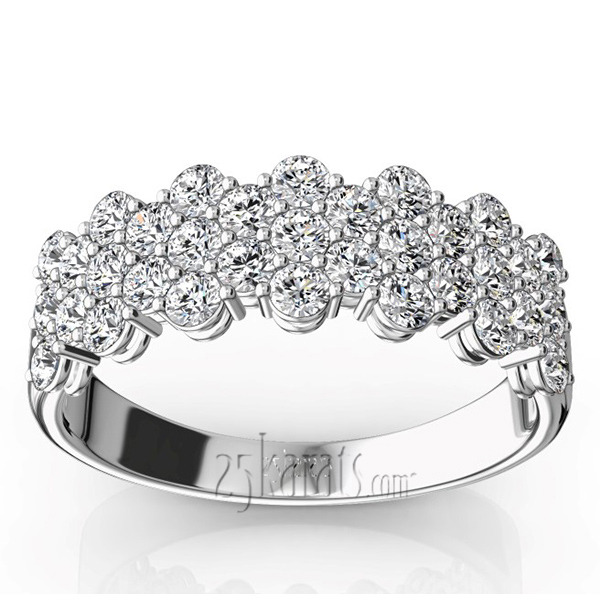 14K white gold Fancy Diamond Wedding and Anniversary Ring (1 1/6 ct. tw.) - alternate view 8
