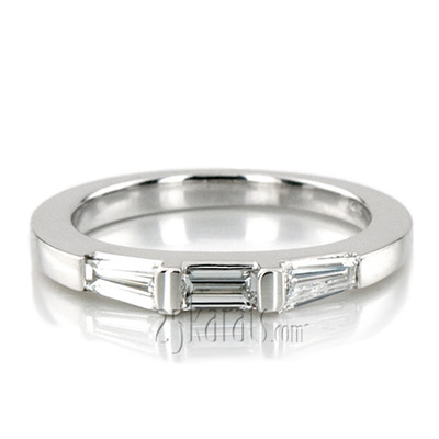Straight Baguette Three Stone Diamond Bridal Ring (0.44 ct.tw)