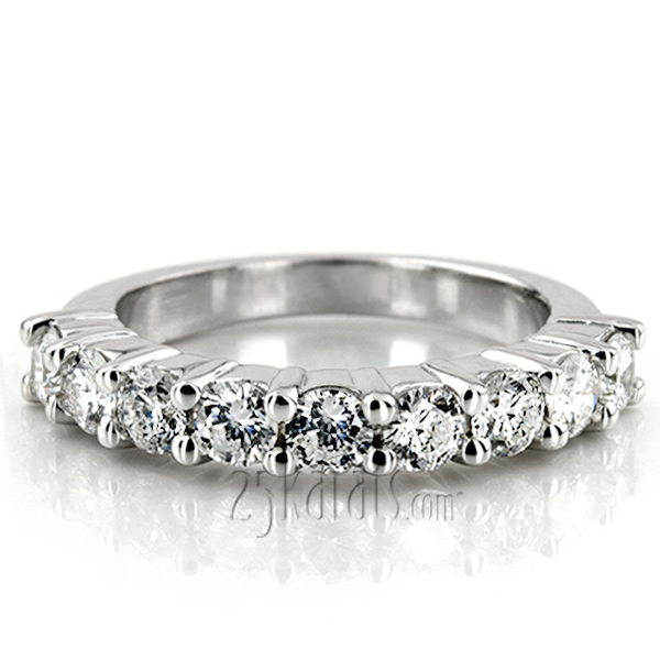 9 Stone Round Cut Diamond Woman Band (1 1/3 ct. tw.)