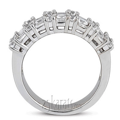 14K white gold Multi-Shape Prong Set Fancy Women Anniversary Ring (1 1/4 ct. tw.) - alternate view 6