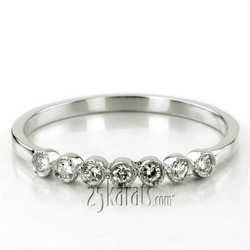 Seven Stone Bezel Set Diamond Wedding Ring (0.10 ct. t.w)