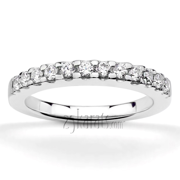 Shared Prong Set Diamond Wedding Band (0.42ct. tw)