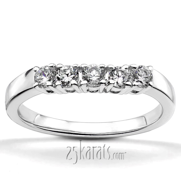 Slightly curved 5 stone matching band (0.35 ct. tw.)