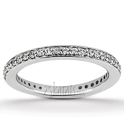0.37 ct. Round Cut Bead Set Diamond Bridal Ring