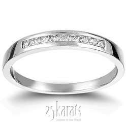 0.23 ct. t.w. Channel Set Princess Cut Diamond Wedding Band