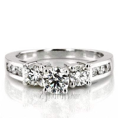 Round Cut Prong Set Diamond Engagement Ring (0.58 ct.tw.)