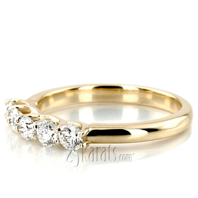 Low Set Trellis Setting 5-Stone Round Shank Anniversary Ring (1/2 ct. tw.) thumbnail 10