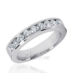 0.90 ct. Round Cut Channel Set Diamond Men's Wedding Ring