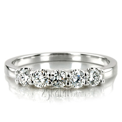 New Classic 5-Stone U-Prong Woman Anniversary Band (1/2 ct. tw.) thumbnail 7