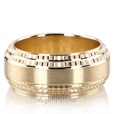 High Center Designer Wedding Ring