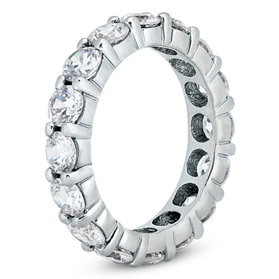 4.80 ct. Round Cut Prong Set Diamond Eternity Wedding Band 2 - view 2