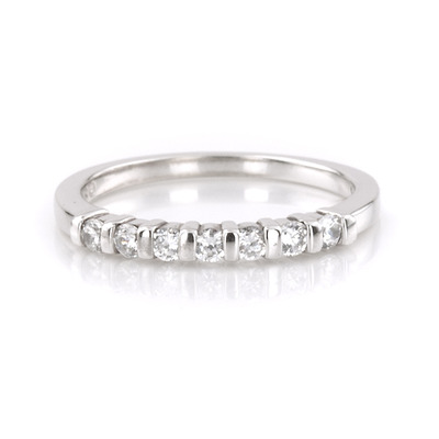7 Stone Bar Set Diamond Wedding Ring (0.21ct)