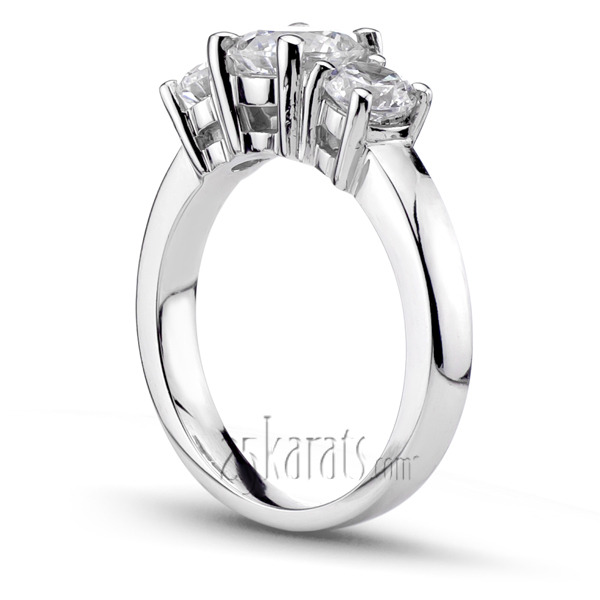 14K white gold Classic Basket Prong Set Diamond Engagement Ring (0.60 ct. tw.) - alternate view 3