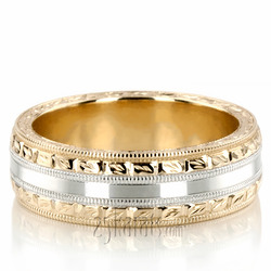 Custom Hand Engraved Shiny Wedding Ring 