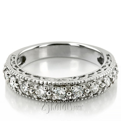 Antique Filigree Diamond Wedding Band (0.77 ct. tw.) thumbnail 1