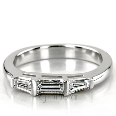 Baguette Cut Bar Set Diamond Bridal Ring (0.36 ct. tw.) thumbnail 5