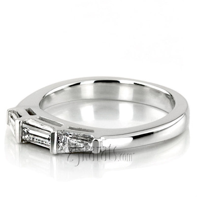 Baguette Cut Bar Set Diamond Bridal Ring (0.36 ct. tw.) thumbnail 6