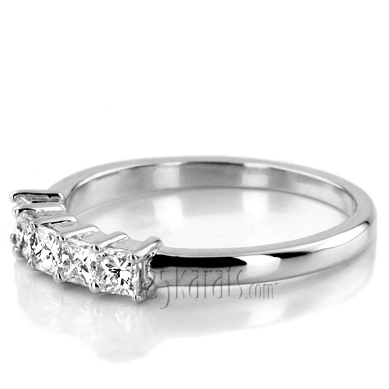 14K white gold Traditional 5 Stone Women Anniversary Band (1/2 ct. tw.) - alternate view 9
