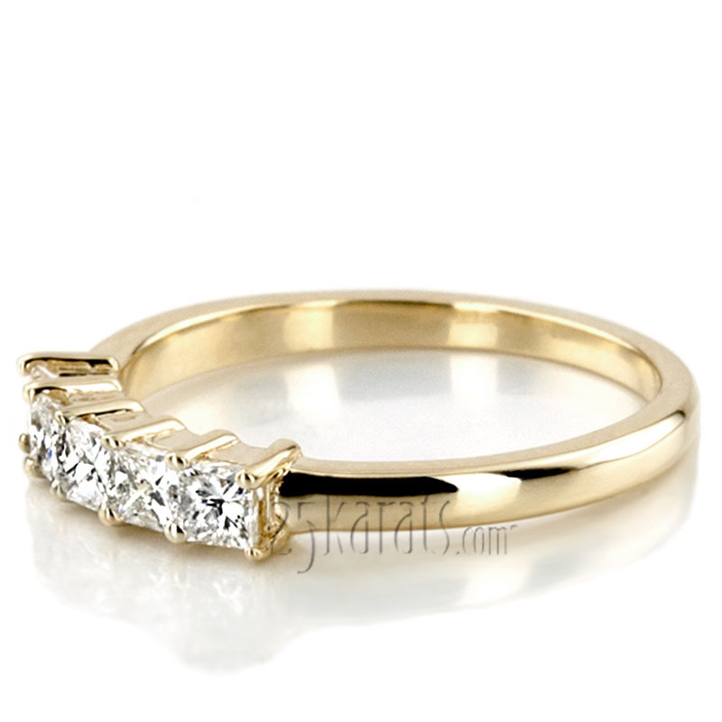 14K white gold Traditional 5 Stone Women Anniversary Band (1/2 ct. tw.) - alternate view 10