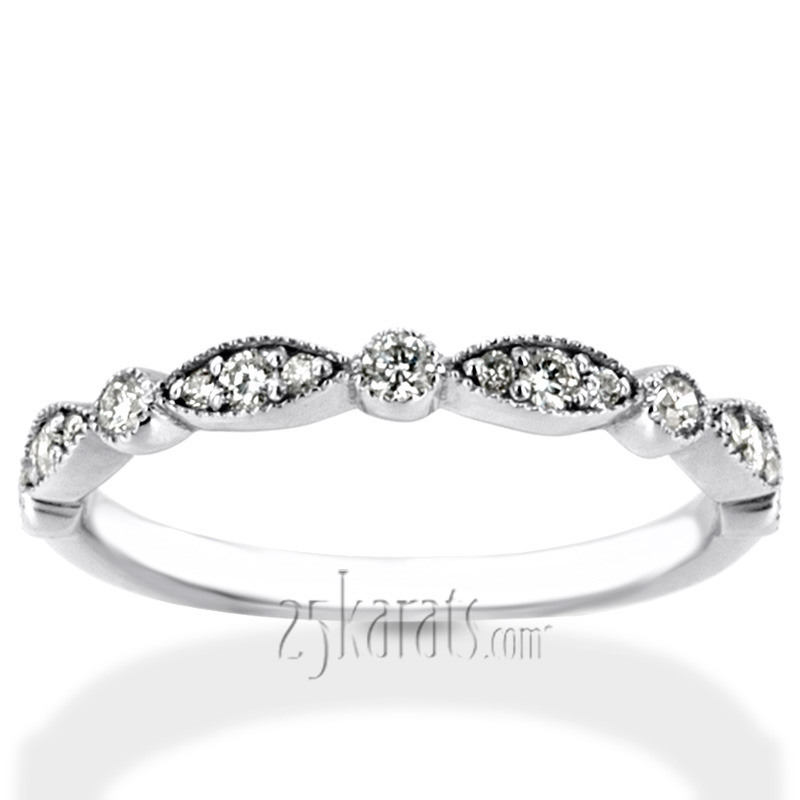14K white gold Petite Stackable Diamond Band (1/4 ct. tw.) - main view