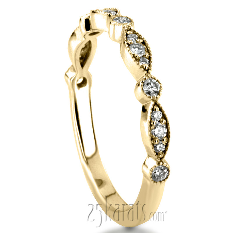 14K white gold Petite Stackable Diamond Band (1/4 ct. tw.) - alternate view 4