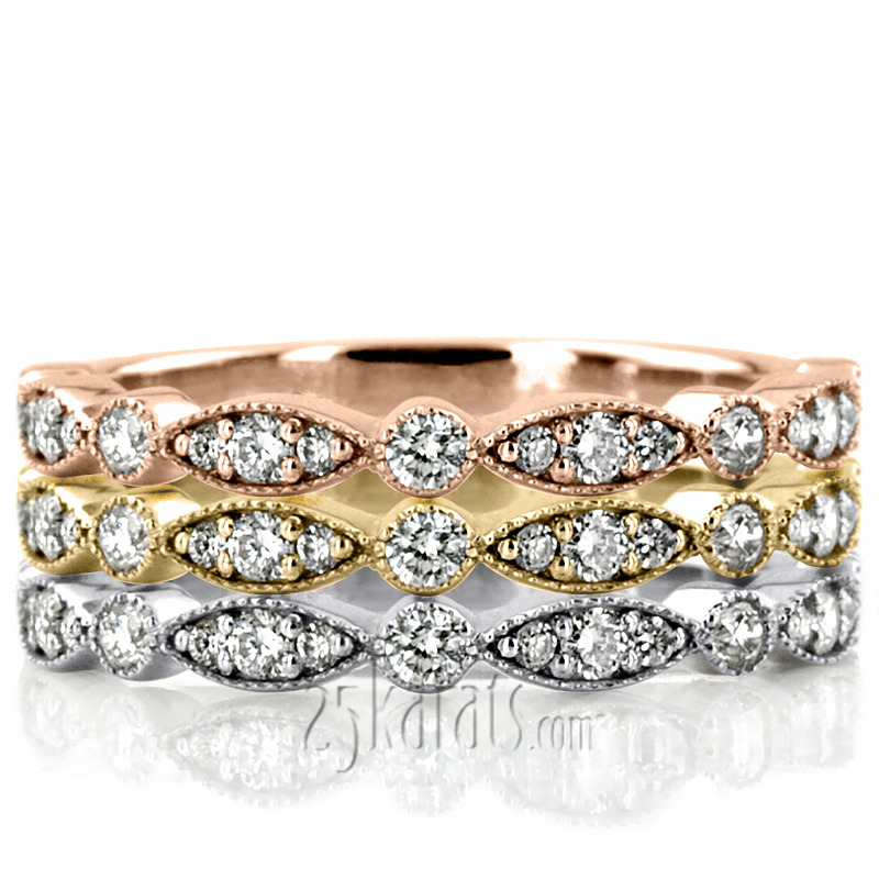 14K white gold Petite Stackable Diamond Band (1/4 ct. tw.) - alternate view 5