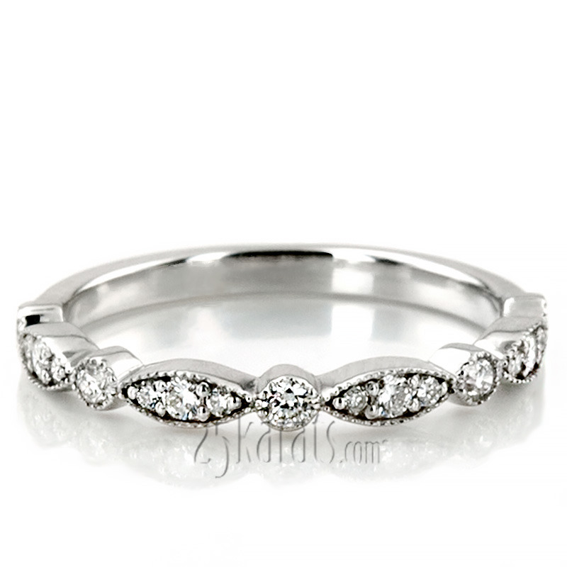 14K white gold Petite Stackable Diamond Band (1/4 ct. tw.) - alternate view 6