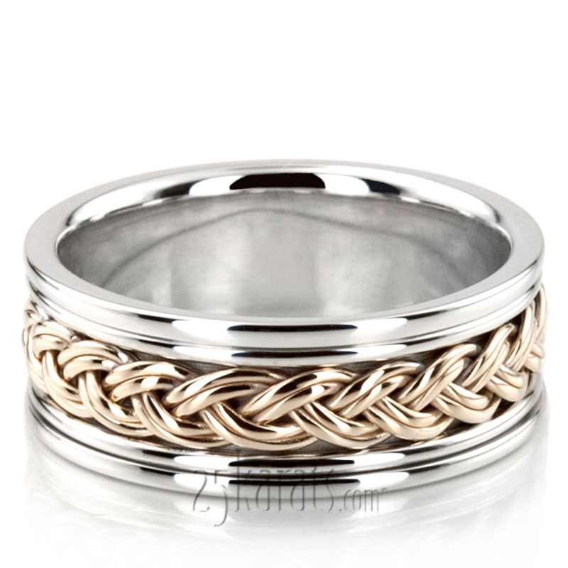 Double-Braided Handmade Wedding Band 