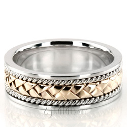 Braided Two-Tone Handmade Wedding Ring 