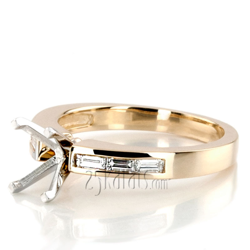 14K white gold Straight Baguette Diamond Bridal Ring (0.36 ct. tw.) - alternate view 5