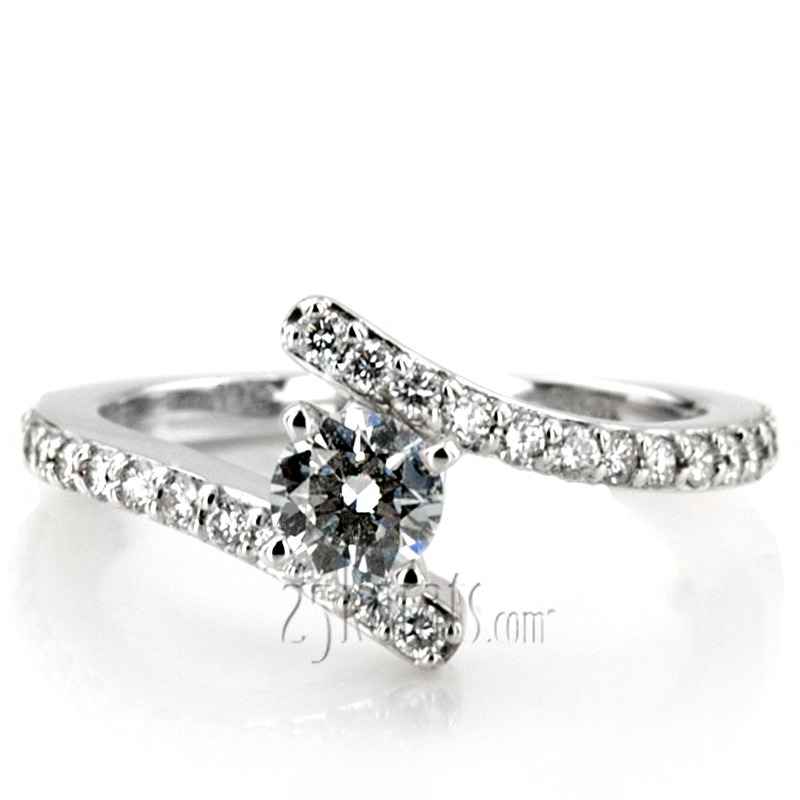 18K white gold Petite Diamond Accented Engagement Ring (0.26 t.c.w.) - alternate view 29