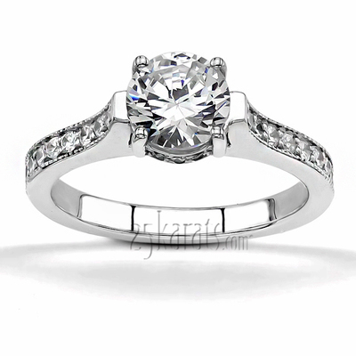 Elegant Four Prong Diamond Engagement Ring (1/2 ct. t.w.)