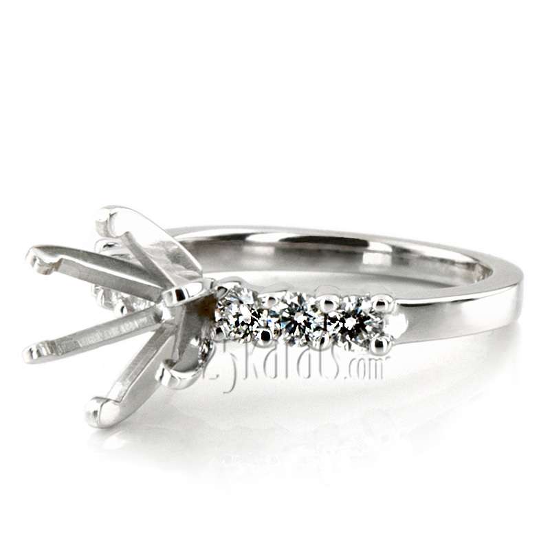 14K white gold Shared Prong Closed Basket Diamond Engagement Ring (0.30 ct. tw.) - alternate view 7
