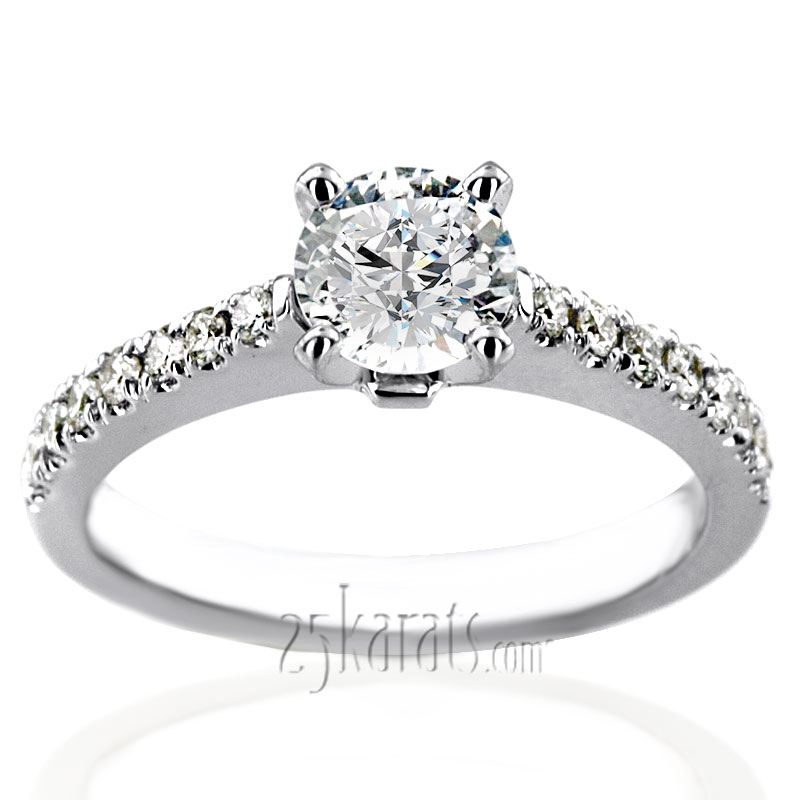 Novus Style Micro Pave Classic Diamond Engagement Ring (1/3 ct. t.w.)