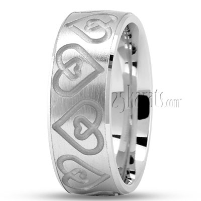 Double Heart Wedding Ring - main view