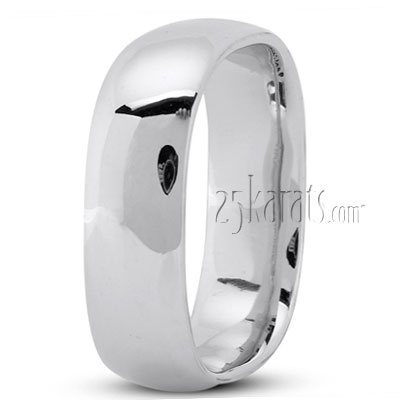 Modern Square Dome Wedding Ring